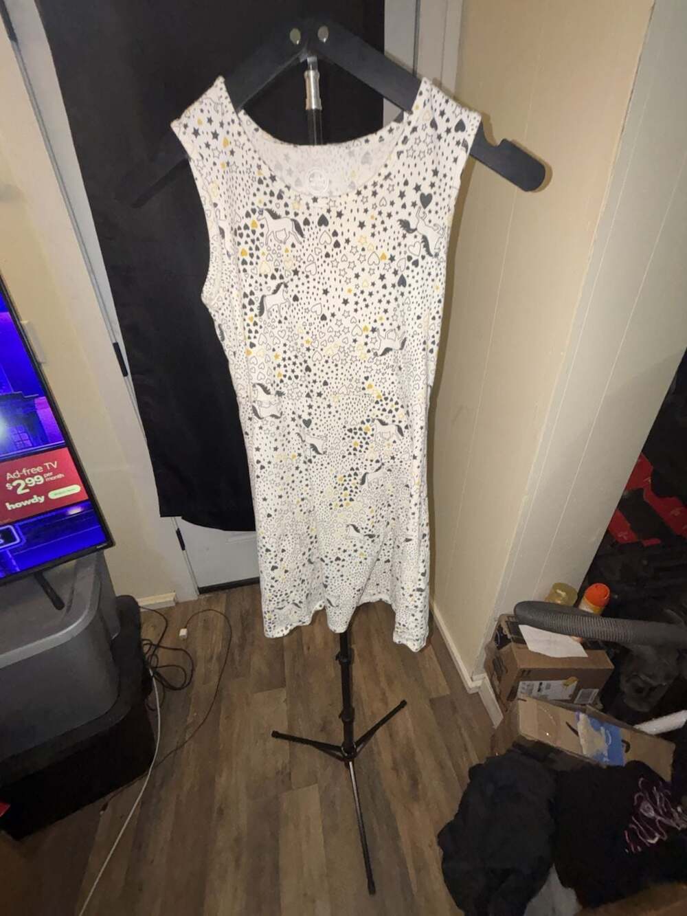 Wonder Nation Girls Sleeveless Scope Neck Unicorn Heart Star Dress
